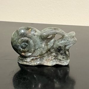Labradorite Crystal Snail Carving